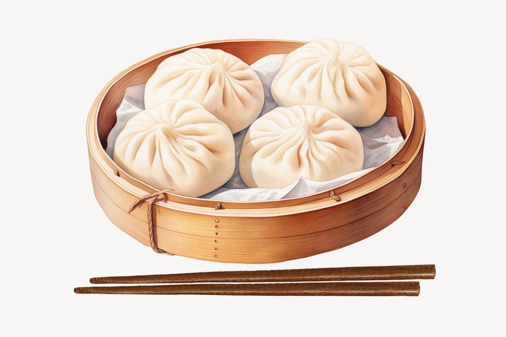 Chinese xiaolongbao, food digital art