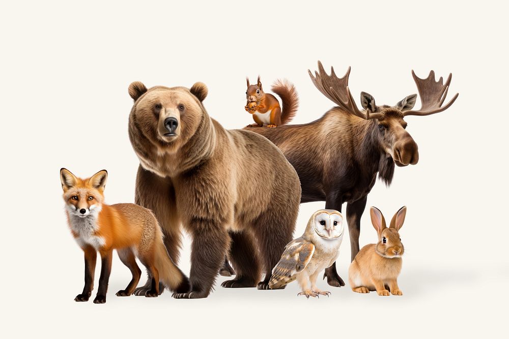 Canadian wildlife, animal remix, design resource