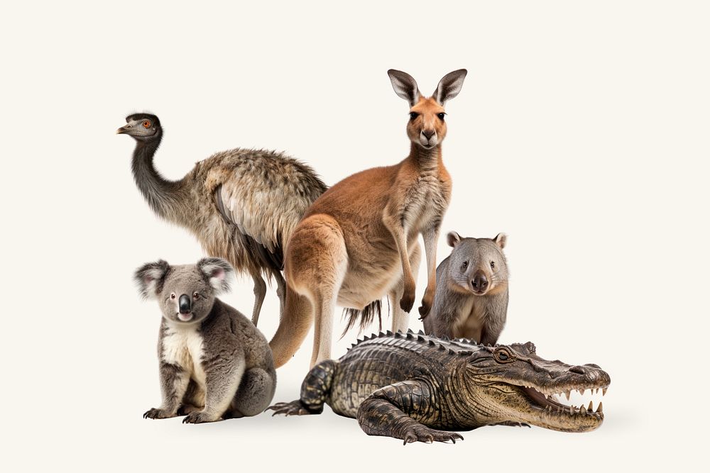 Australian wildlife, animal remix, design resource