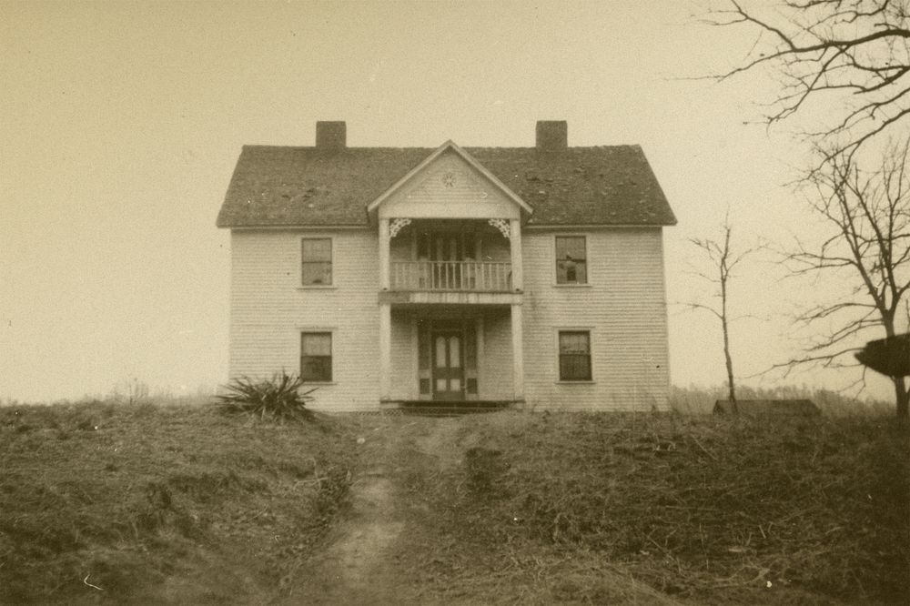 Old house with sepia effect