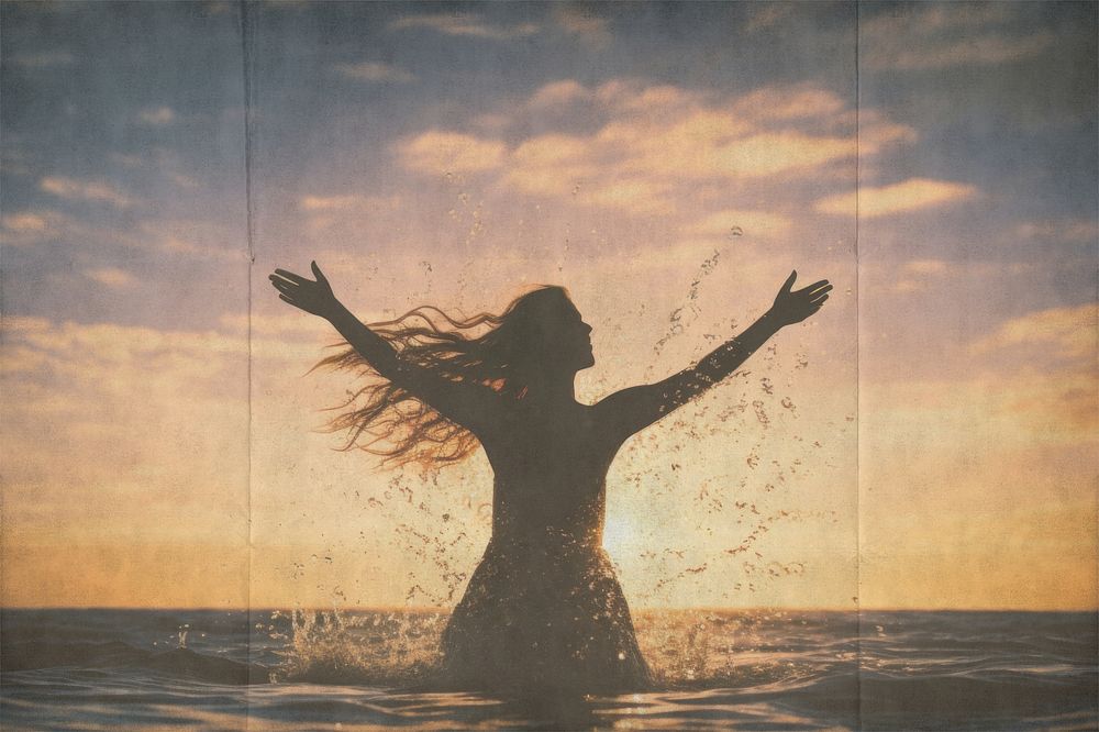 Woman enjoy summer, fold paper | Premium Photo - rawpixel