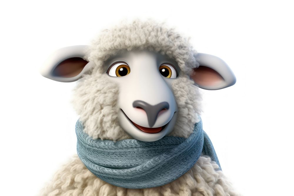 Sheep wearing winter Clothes livestock portrait cartoon. AI generated Image by rawpixel.