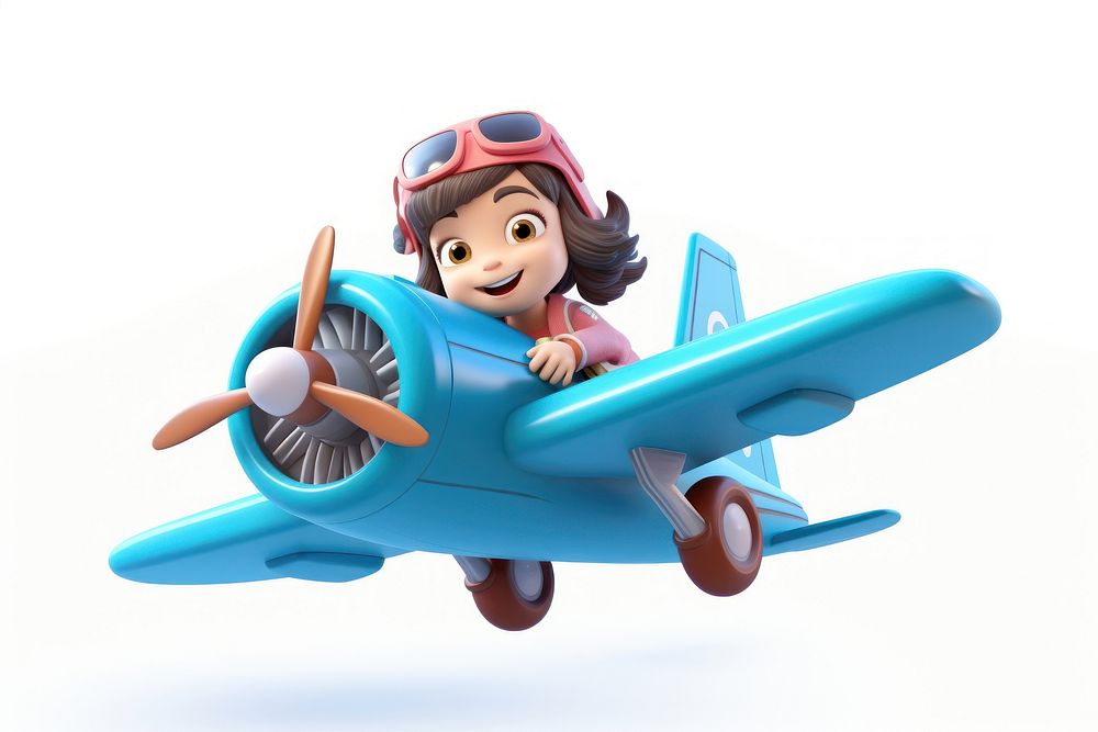 Airplane aircraft vehicle cartoon. AI generated Image by rawpixel.
