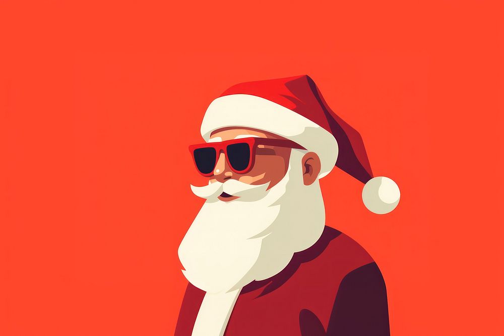 Santa Claus sunglasses portrait santa claus. AI generated Image by rawpixel.