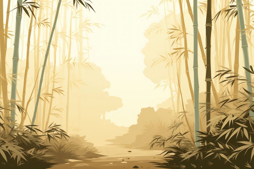 Bamboo forest backgrounds sunlight outdoors. AI generated Image by rawpixel.