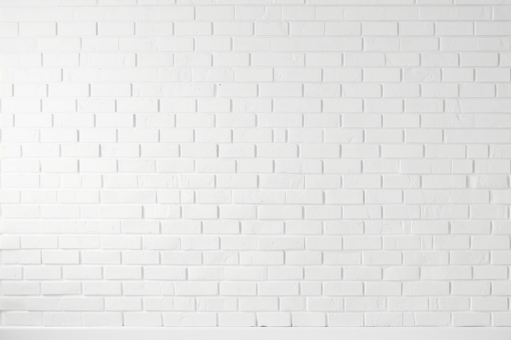 White brick wall texture backgrounds architecture repetition.