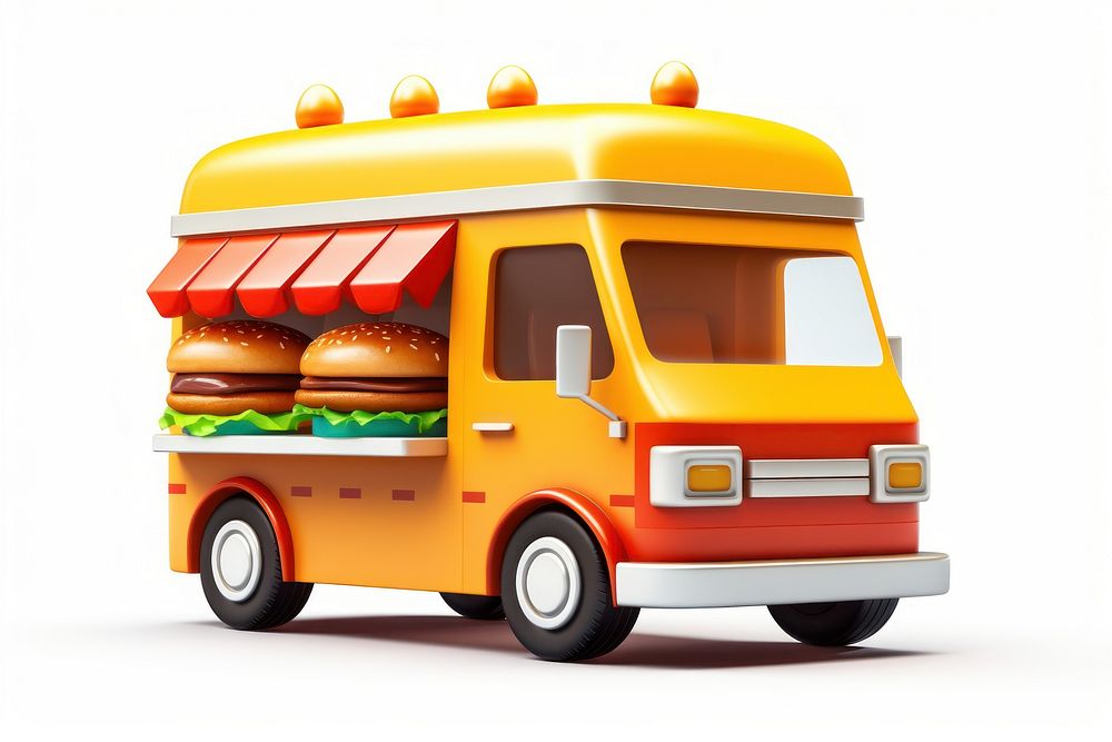 Food truck car bus vehicle burger. AI generated Image by rawpixel.