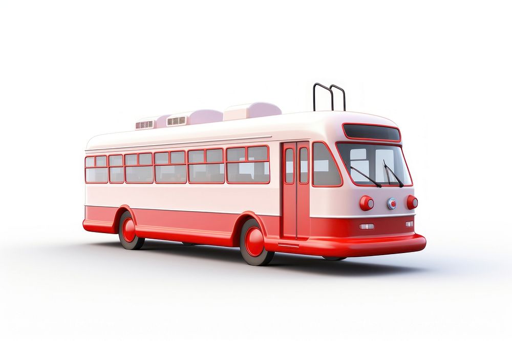 Trolleybus vehicle white background transportation. AI generated Image by rawpixel.