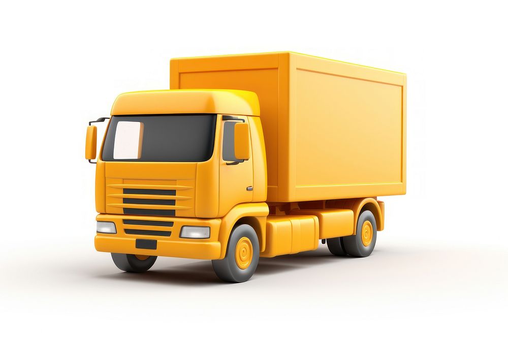 Cargo-truck vehicle white background transportation. AI generated Image by rawpixel.