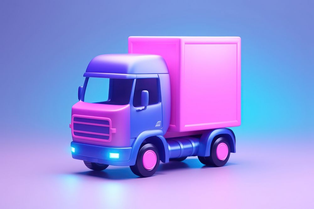 Cargo-truck vehicle purple wheel. AI generated Image by rawpixel.