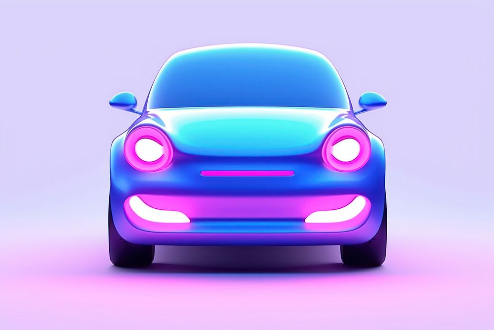 Eco car purple vehicle pink. AI generated Image by rawpixel.