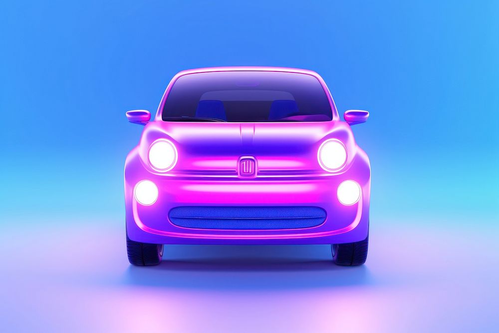 Electric car purple vehicle pink. AI generated Image by rawpixel.
