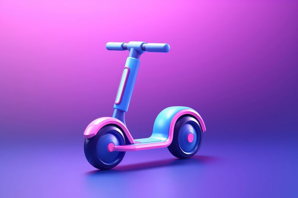 Neon icon scooter vehicle purple wheel. AI generated Image by rawpixel.