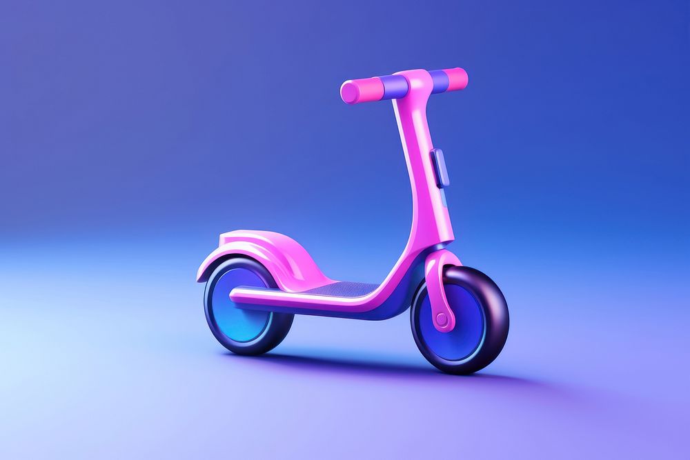 Neon icon scooter vehicle purple pink. AI generated Image by rawpixel.