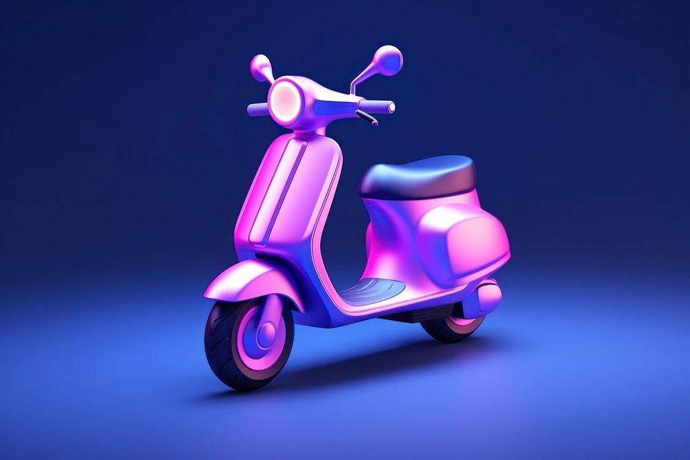 Neon icon scooter motorcycle vehicle purple. AI generated Image by rawpixel.