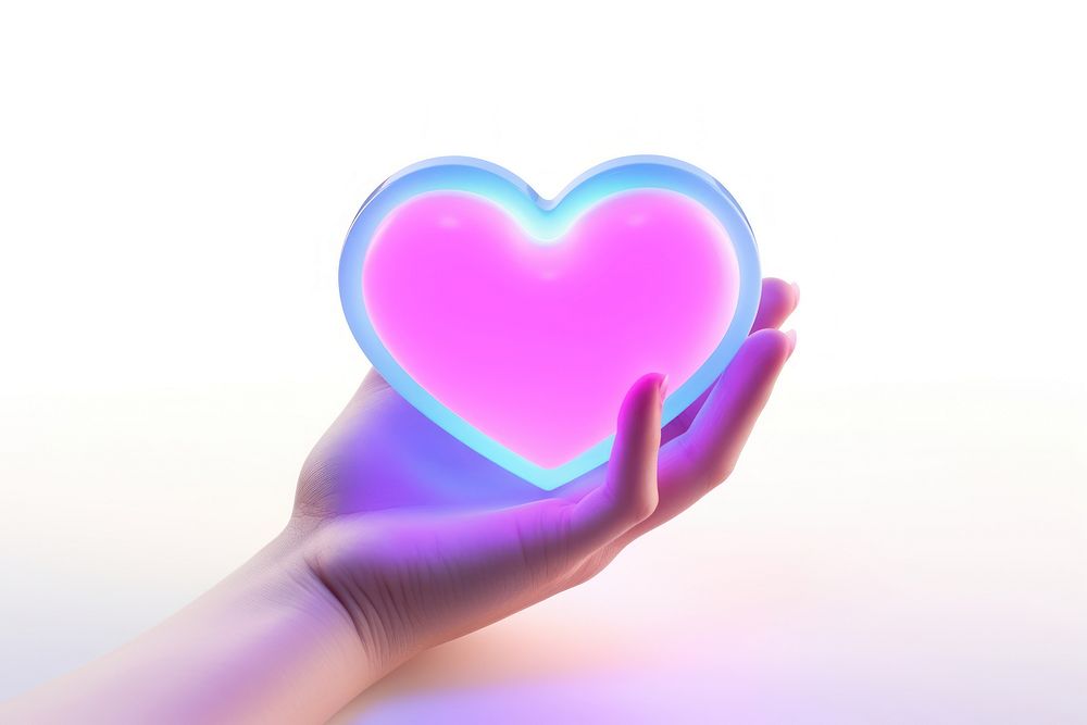 Hand giving heart purple adult pink. AI generated Image by rawpixel.