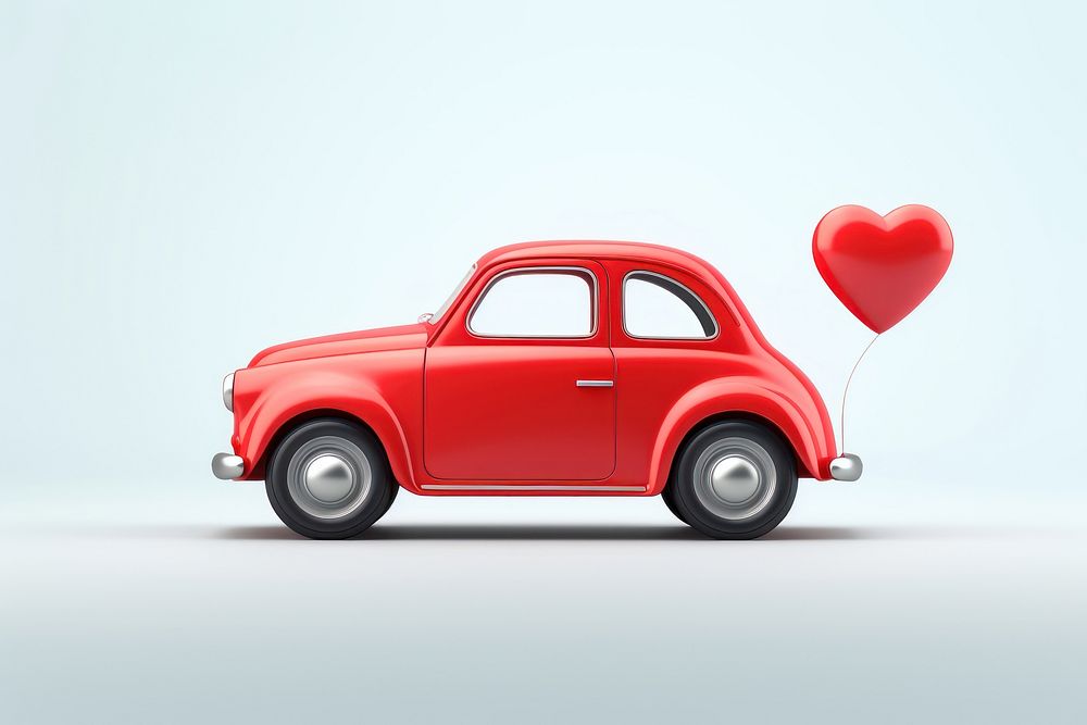 Car carrying heart vehicle transportation automobile. 