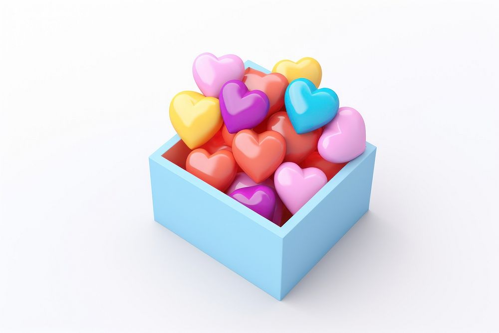 Balloon heart candy box. AI generated Image by rawpixel.