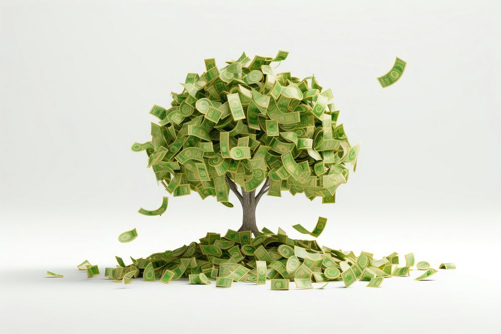 Money plant leaf tree. AI generated Image by rawpixel.