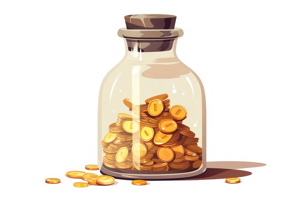 Bottle jar transparent investment. AI generated Image by rawpixel.
