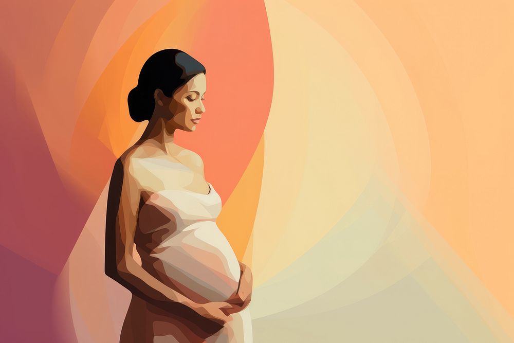 Pregnant woman adult dress anticipation. AI generated Image by rawpixel.