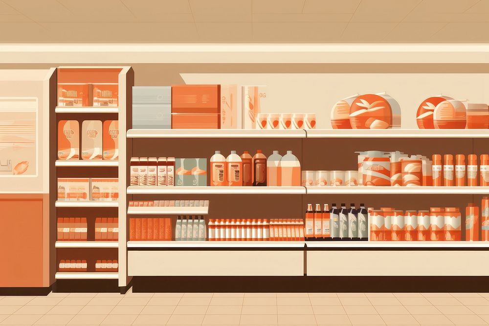 Supermarket shelf arrangement variation. 