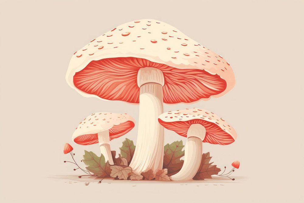Amanita muscaria mushroom fungus agaric. AI generated Image by rawpixel.
