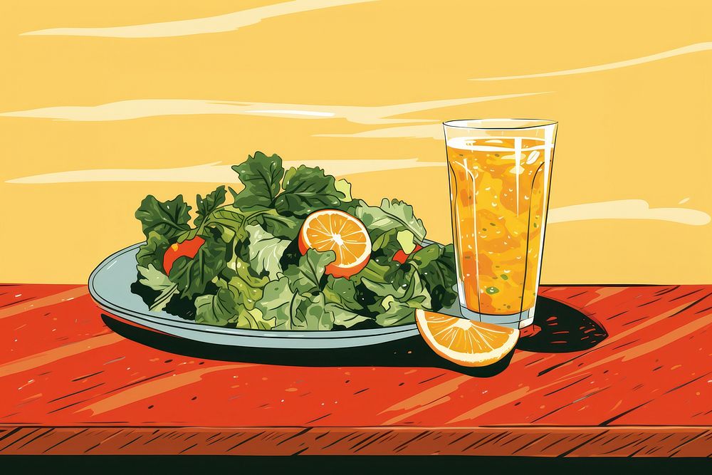 Juice glass vegetable orange. AI generated Image by rawpixel.