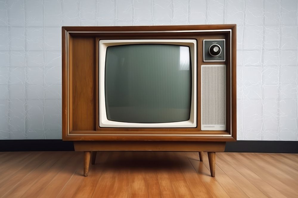 Vintage television screen wood architecture. AI generated Image by rawpixel.