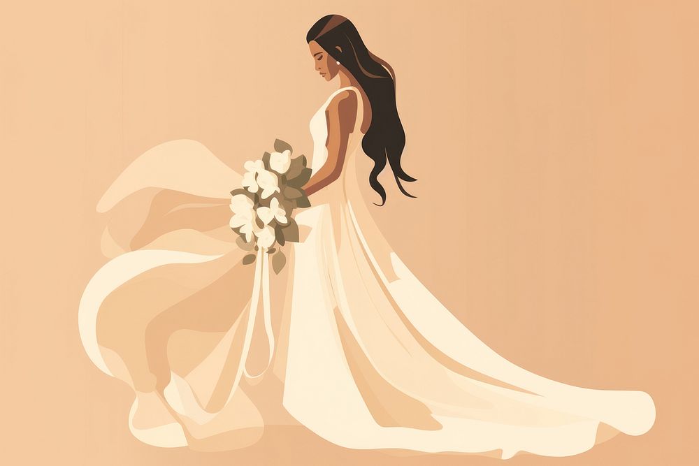 Bride wedding fashion dress. AI generated Image by rawpixel.