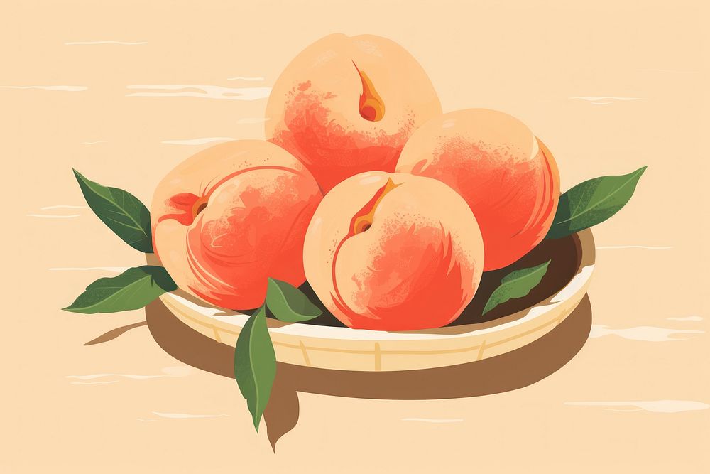 Peach fruit plant food. 