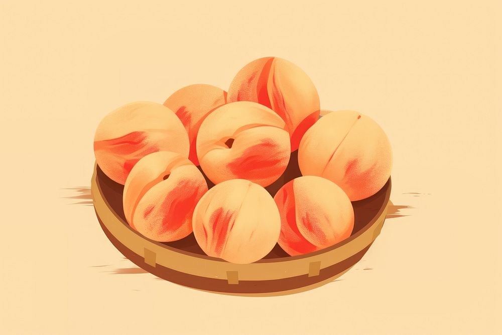Peach food volleyball freshness. AI generated Image by rawpixel.