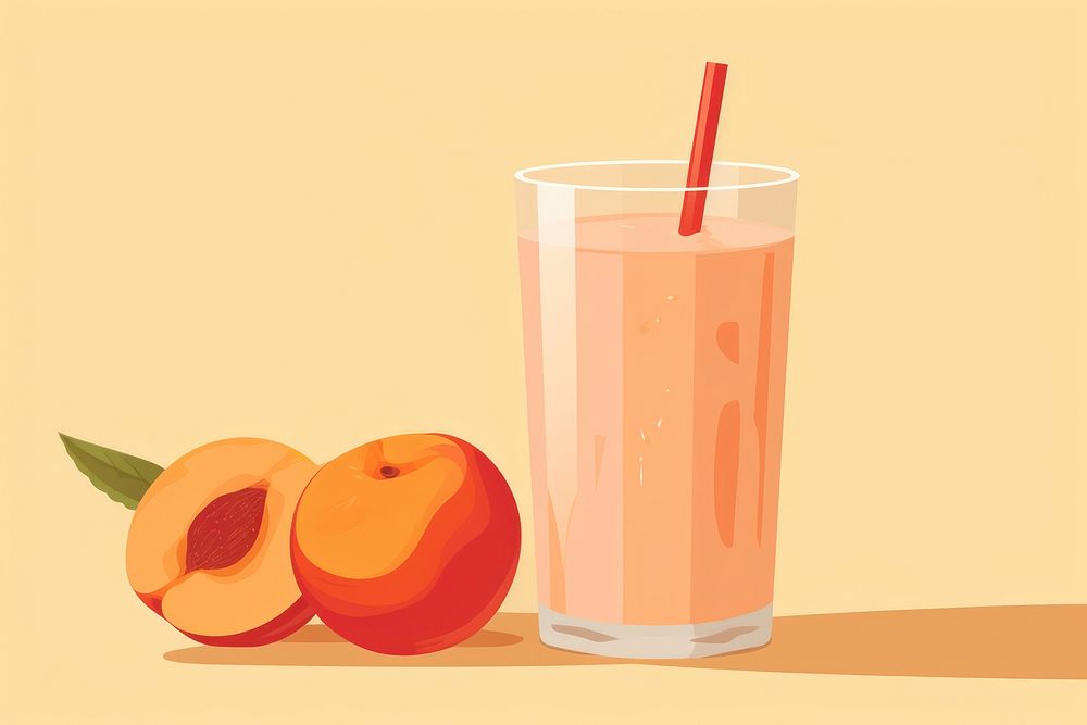 Juice smoothie peach drink. AI generated Image by rawpixel.