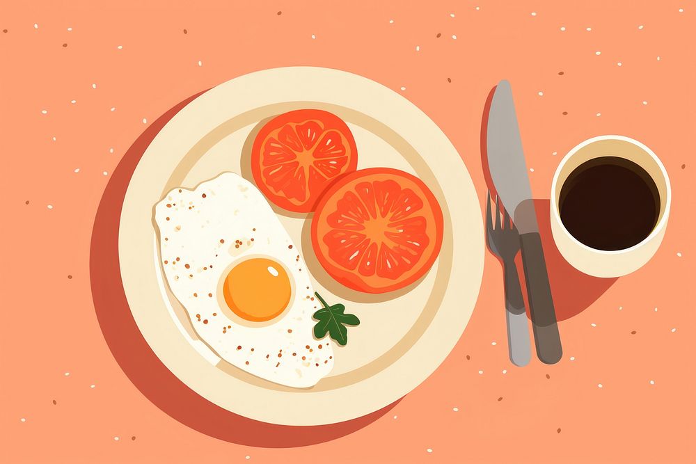 Food breakfast beverage coffee. AI generated Image by rawpixel.