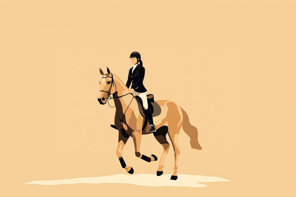 Equestrian woman animal mammal horse. AI generated Image by rawpixel.