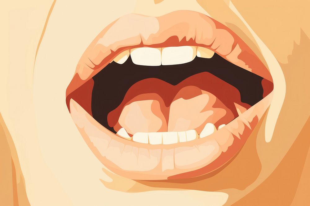 Open Screaming Mouth mouth happiness portrait. AI generated Image by rawpixel.