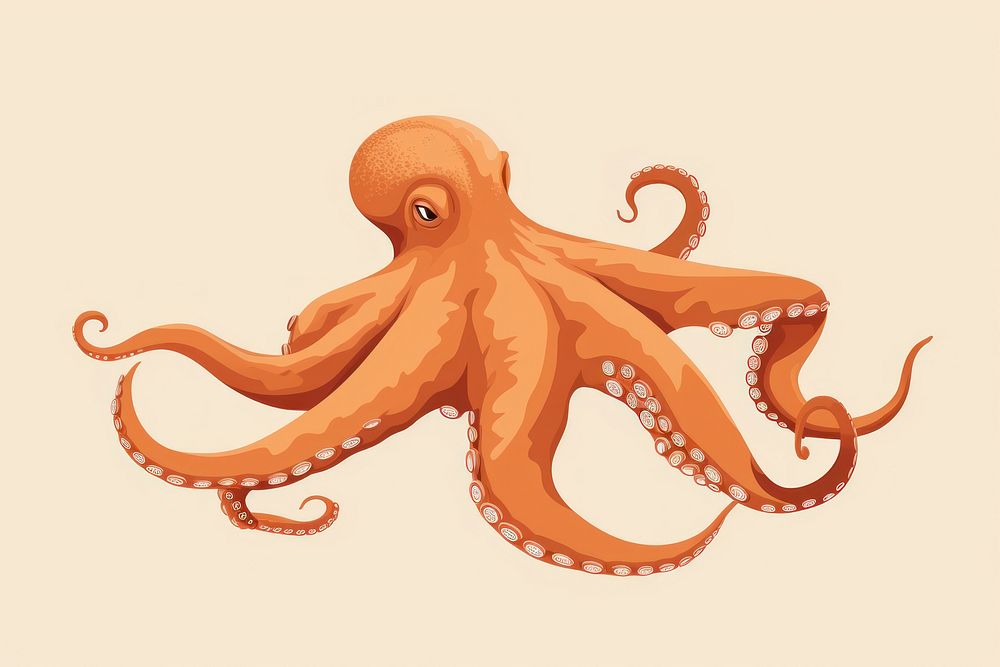 Octopus wildlife animal invertebrate. AI generated Image by rawpixel.