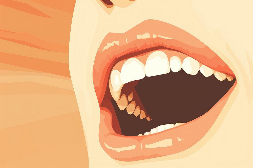 Open Screaming Mouth mouth shouting laughing. AI generated Image by rawpixel.