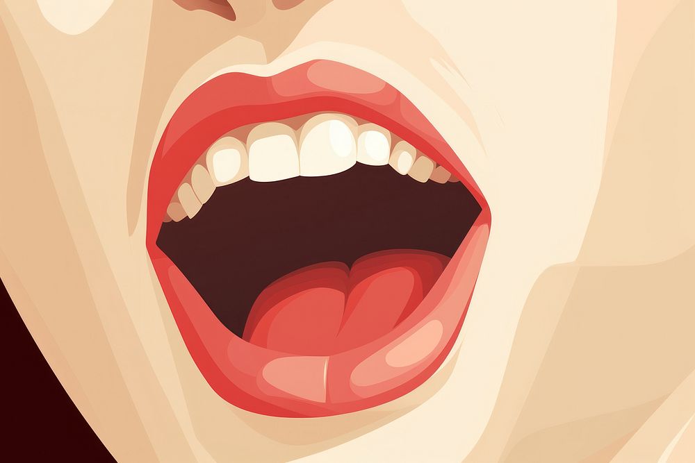 Open Screaming Mouth teeth mouth shouting. AI generated Image by rawpixel.