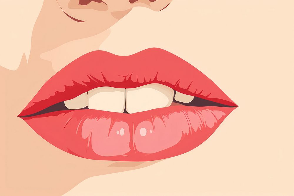 Lipstick kiss cosmetics portrait fashion. AI generated Image by rawpixel.