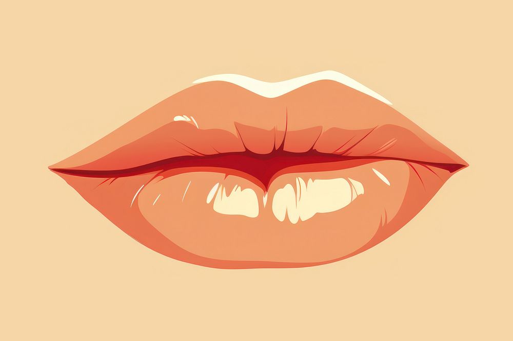 Lipstick kiss cosmetics cartoon yellow. AI generated Image by rawpixel.