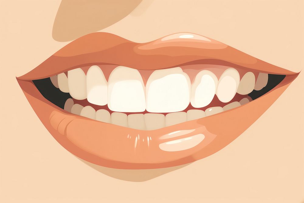 Smiling Mouth teeth mouth dentistry. AI generated Image by rawpixel.