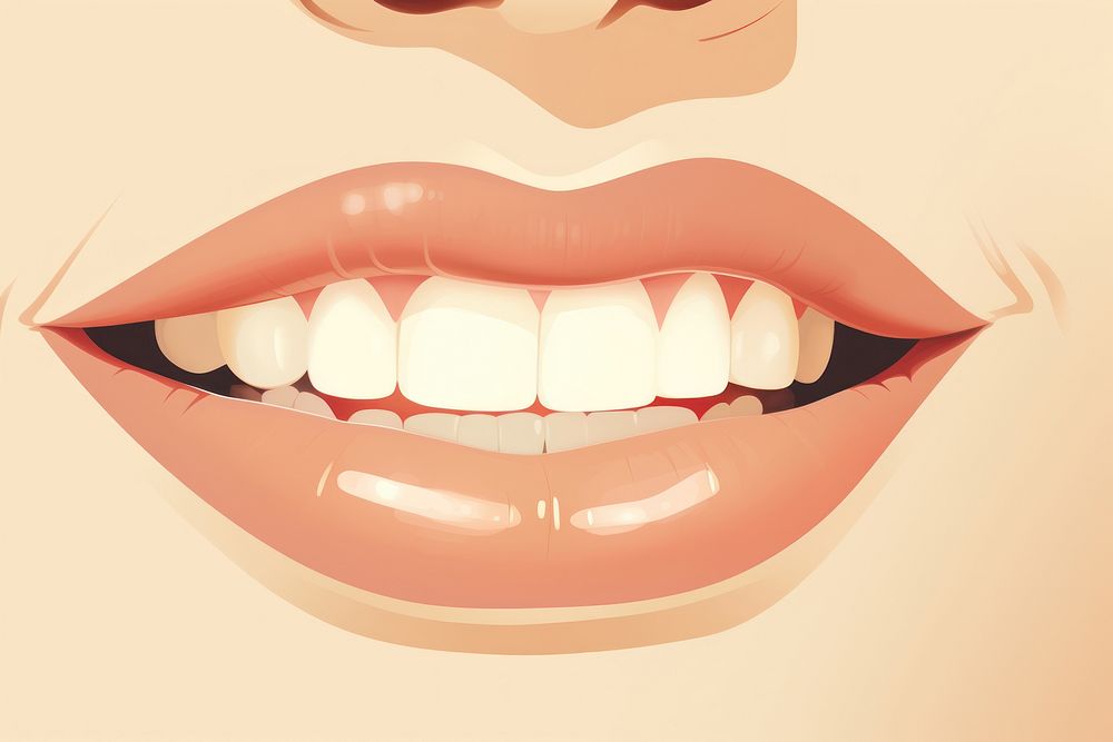 Smiling Mouth teeth mouth perfection. AI generated Image by rawpixel.