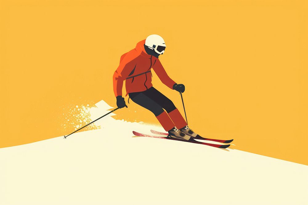 Person skiing recreation sports helmet. AI generated Image by rawpixel.