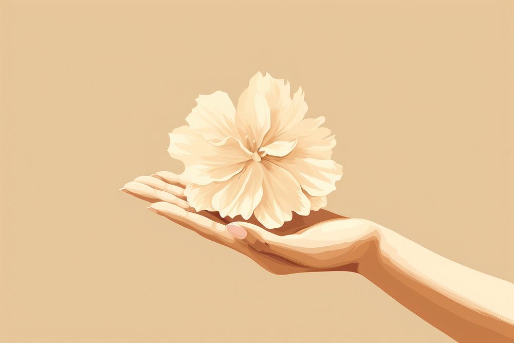 Flower petals hand plant adult. AI generated Image by rawpixel.