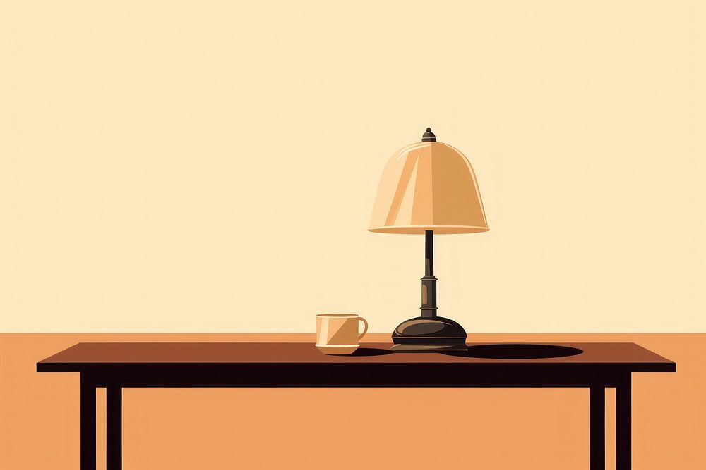 Table lamp lampshade furniture. AI generated Image by rawpixel.