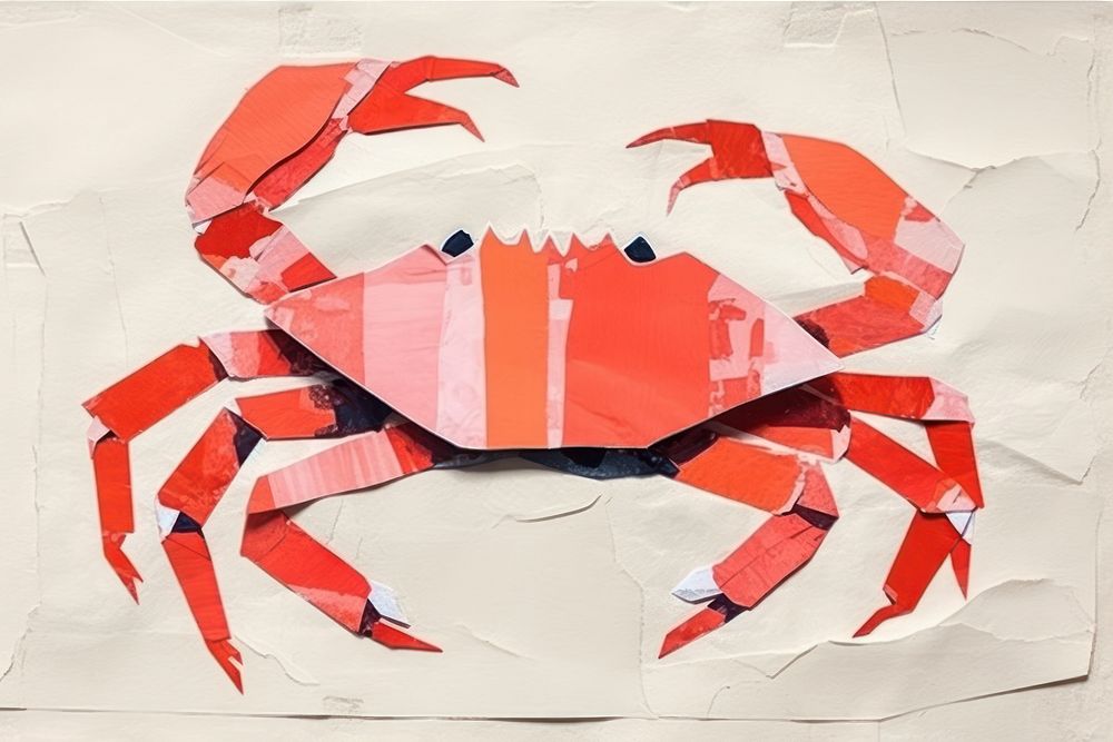 Crab seafood animal paper. 