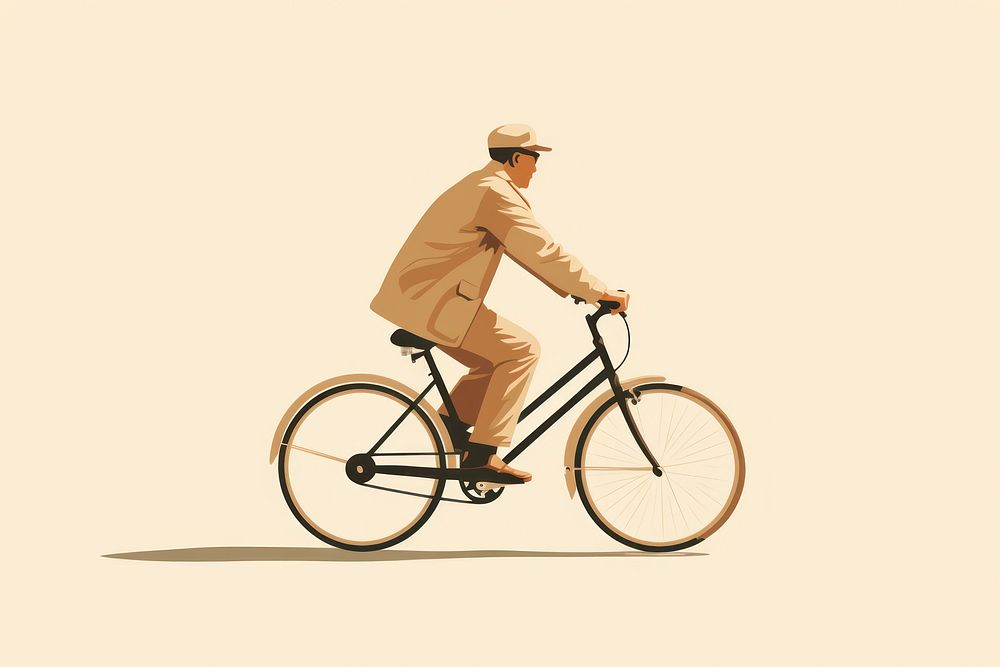 Man riding bicycle vehicle cycling sports. AI generated Image by rawpixel.