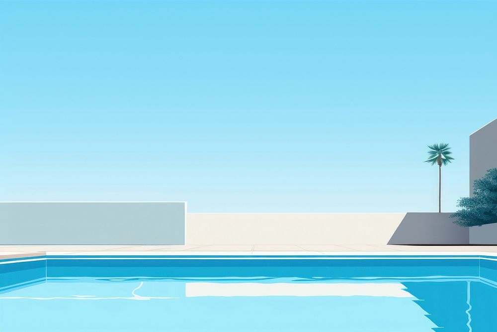 A swimming pool outdoors wall architecture. AI generated Image by rawpixel.