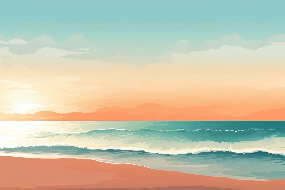 Sea beach backgrounds outdoors horizon. AI generated Image by rawpixel.